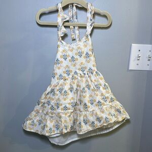 Girls Harley top 
Blue and yellow floral , worn 2x , LIKE NEW 🚨